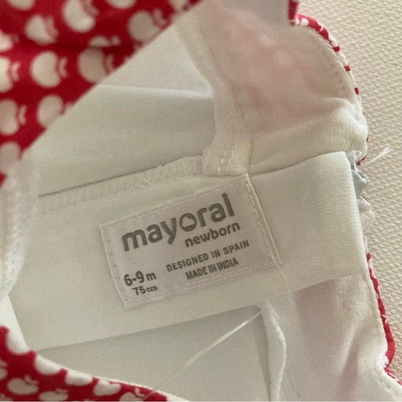 Mayoral Baby Girl 6-9 Months Apple Dress Spring Summer - Picture 3 of 6